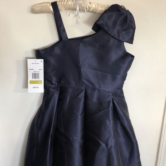 Rare Editions Big Girls Asymmetrical-Neckline Fit-And-Flare Dress, NWT Size 14 - Picture 12 of 12